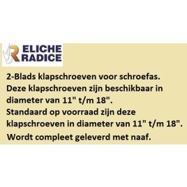 Eliche Radice klapschroeven voor schroefas