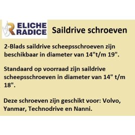 Eliche Radice saildrive scheepsschroeven SD2L