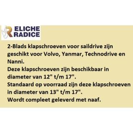 Eliche Radice klapschroeven voor saildrives