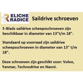 Eliche Radice saildrive scheepsschroeven SD3L