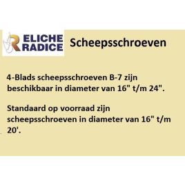 Eliche Radice scheepsschroeven B-7