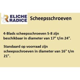 Eliche Radice scheepsschroeven S-8