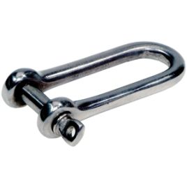 072610 Extra Lange D-sluiting RVS 6 mm - Breekkracht: 400 kg.