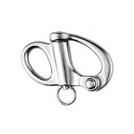 296300 Snapsluiting met vast oog RVS. Breekkracht 3.800 kg.