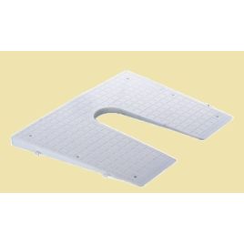 16195136 Spiegelbeschermplaat (wit) trapezium vormig.