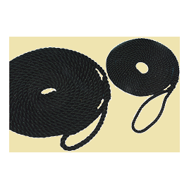 60080202 Fenderlijn Ø8 mm met oog, lengte 2,00 m. Blauw.