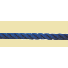 AL0108/B Navy blue zacht polyester touw Ø 8 mm. Per meter.