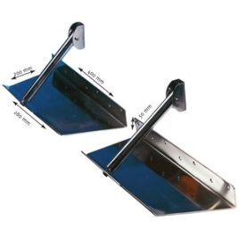 913947 Vaste RVS 316 trimflap - vaste montage 13º positief.  