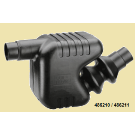 486211 Kunststof 33L. waterlock en demper. Slang Ø100 en Ø115.