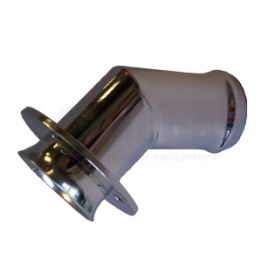 048602 Uitlaat huiddoorvoer RVS 45º. Slangtule 102 mm. 