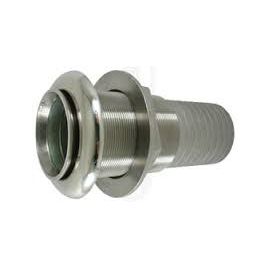 078940 Uitlaat huiddoorvoer RVS recht. Slangtule 38 mm.