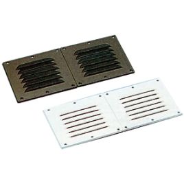 006750/B Ventilatierooster kunststof, zwart. Afmeting: 255x115 mm. 