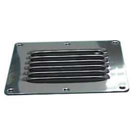 078140 Louvre ventilatieroosters RVS. Afmeting: 127x115 mm (LxB). 