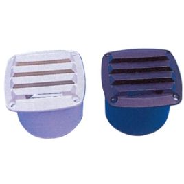 078146 Ventilatierooster kunststof met slangaansluiting Ø 75 mm, zwart.