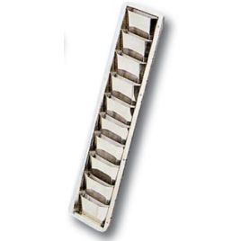 078132 Louvre ventilatieroosters RVS. 505x89x27 mm (LxBxH).