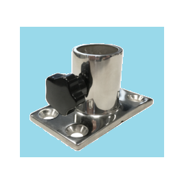 913826 RVS vlaggenstokhouder 45º. Binnen Ø 25 mm.