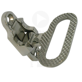 078795 Opklapbare RVS voetensteun. Max. 180 kg.