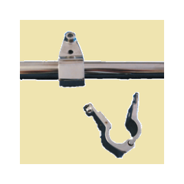 080124 RVS scharnier voor montage op railing Ø30 mm.