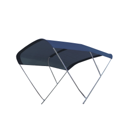 080175 Zonnetent 'Biminox' navyblue. Afm. 245x245x145cm (bxlxh).