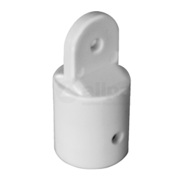 124502 Nylon scharnier eindstuk (buiszijde) voor buis Ø 20 mm 'Wilma'.