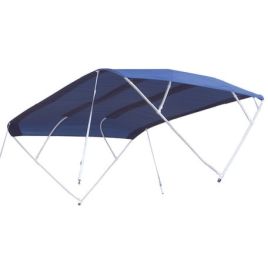 080054 Zonnetent 'Sixty' blauw. Afm. 255x252x156cm (bxlxh).