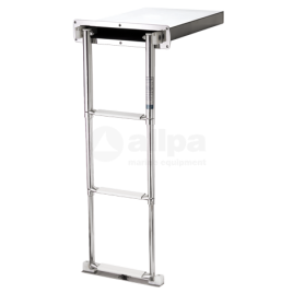 024340 Telescopische zwemtrap in cassette met 3-treden.