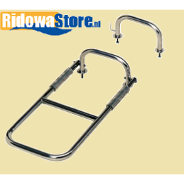 029180 Scharnierende zwemtrap RVS. 4-treden.