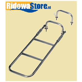 029190 Scharnierende zwemtrap RVS. 5-treden.