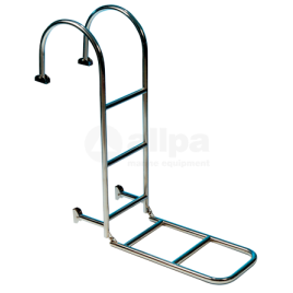 110048 Zwemtrap opklapbaar RVS 6-treden. Lengte 1620mm.