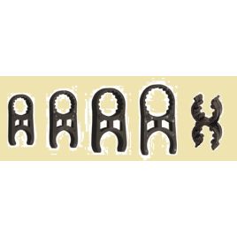 069839 Reserve klem zwart voor zwemtrappen pijpdikte Ø25 mm.