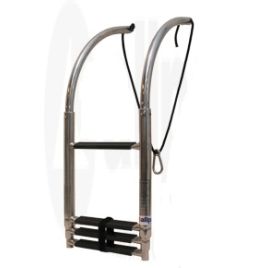 269060 RVS telescopische rubberboot zwemtrap. 125 cm.