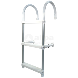 S0125005 Haaktrap aluminium 5-treden. Lengte 1450mm.