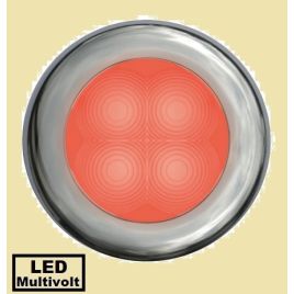 041341 Hella 12V LED rode oriëntatieverlichting vergulde rand.