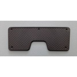 B184000N Spiegelbeschermplaat. Zwart. 223/205 x 84 x 6,5 mm.