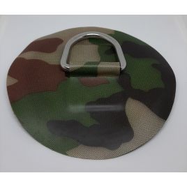 41795 RVS D-ring camouflage met patch - afm. Ø 152 mm.