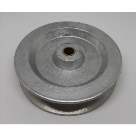 163 Aluminium schijf met messing lager Ø 100 x 25 mm dikte.