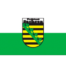 FS2030 Deelstaatvlag Freistaat Sachsen DE - 200x300 mm.