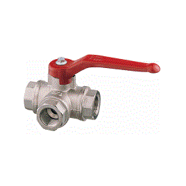 001551G 1½" Kogelkraan messing T-flow.