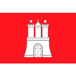HA2030 Deelstaatvlag Hamburg DE - 200x300 mm.