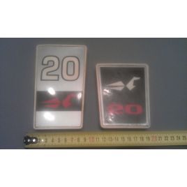 Motorkap emblemen (gebruikt) voor 20 Johnson.