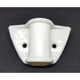 25.227.001 Roeidolhouder nylon. Haakse aanbouw. Wit.