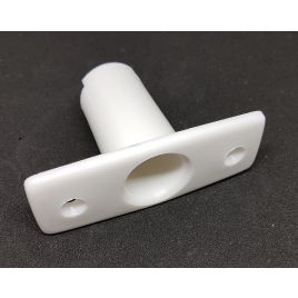 25.227.002 Roeidolhouder nylon. Rechte inbouw. Wit.