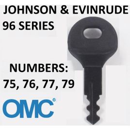 0127592 Startsleutel 76 (OMC) Johnson - Evinrude 96 serie.