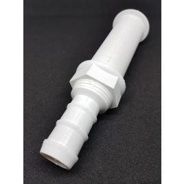 18.836.02 Loospijp / doorvoer met slangtule Ø 22 mm. Wit.