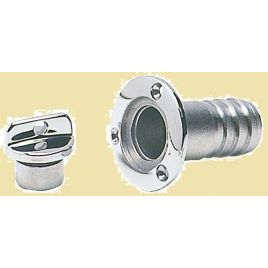 18.347.00 RVS 316 loospijp met stop en slangtule.