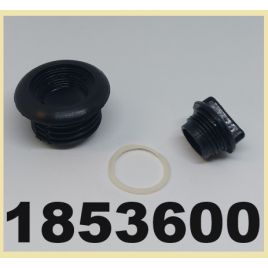 18.536.00 Nylon zelflozer zwart. Ø20mm.