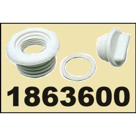 18.636.00 Nylon zelflozer wit. Ø20mm.