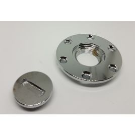 18.537.00 Chroom stalen loosplug met losse stop.