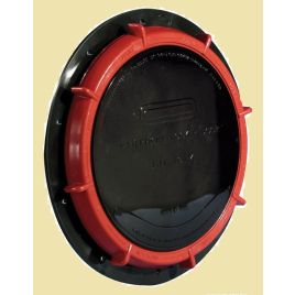 20.400.00 Waterdicht inspectieluik, zwart, Ø180 mm.
