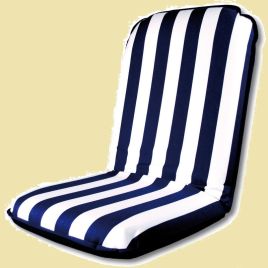 24.801.01 Klapbare zit- en ligstoel. Blauw/wit.